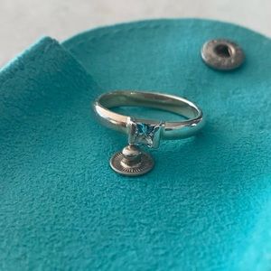 Tiffany & Co aquamarine solitaire.